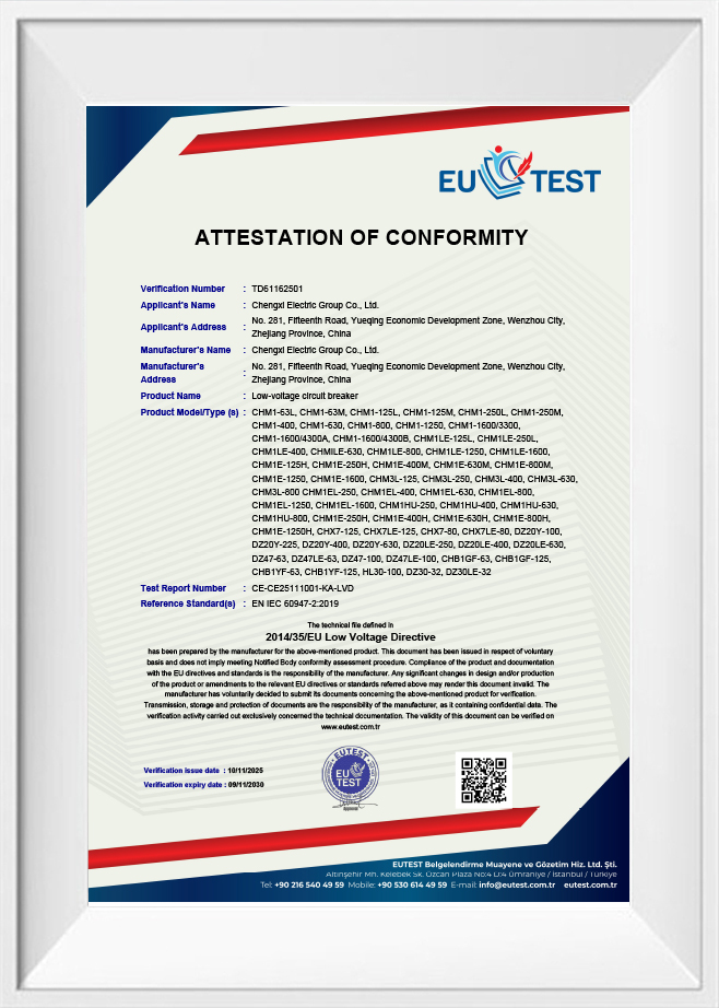 ATTESTATION DE CONFORMITÉ