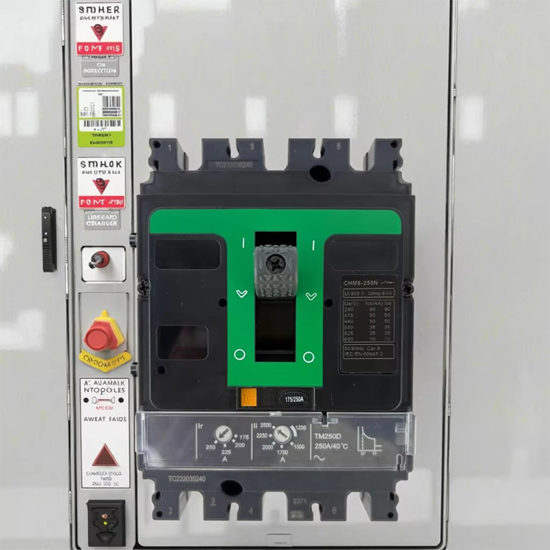 Disjoncteur à boîtier moulé CHM6-250N 250A, disjoncteur thermique magnétique réglable multi-tension MCCB