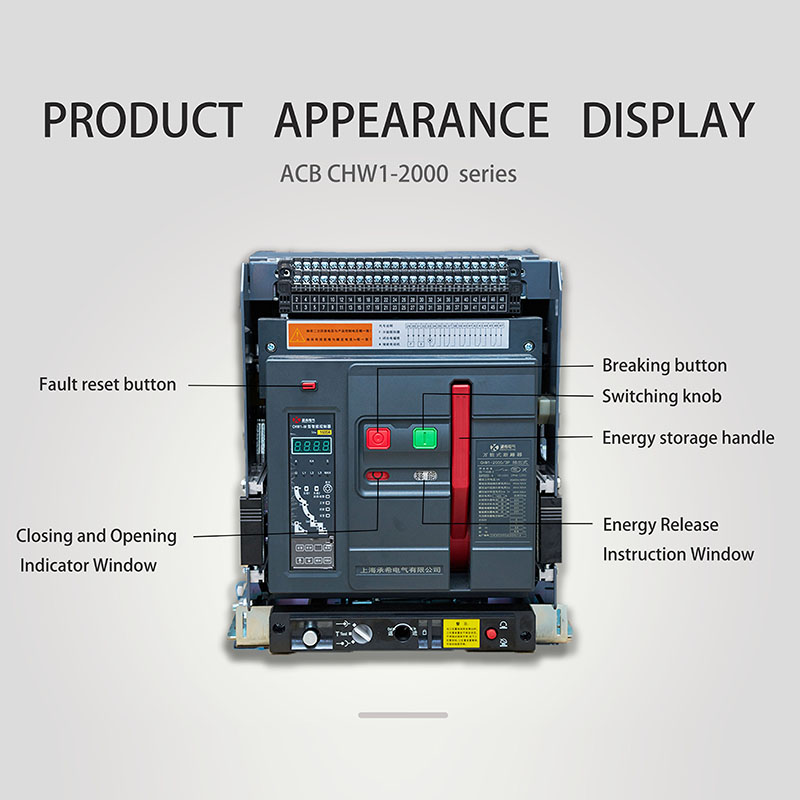 Disjoncteur à air ACB 3P 2000A de style fixe et à tiroir certifié CE