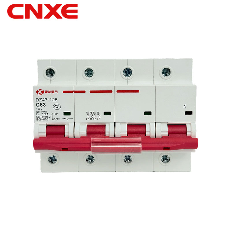 Disjoncteur DZ47-125 C63 4P, interrupteur pneumatique 400V 63A