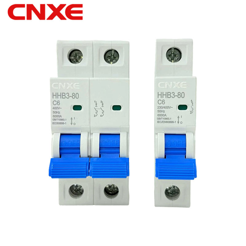 Disjoncteur miniature de protection contre les courts-circuits de surcharge à grande vitesse C6 de HHB3-80
